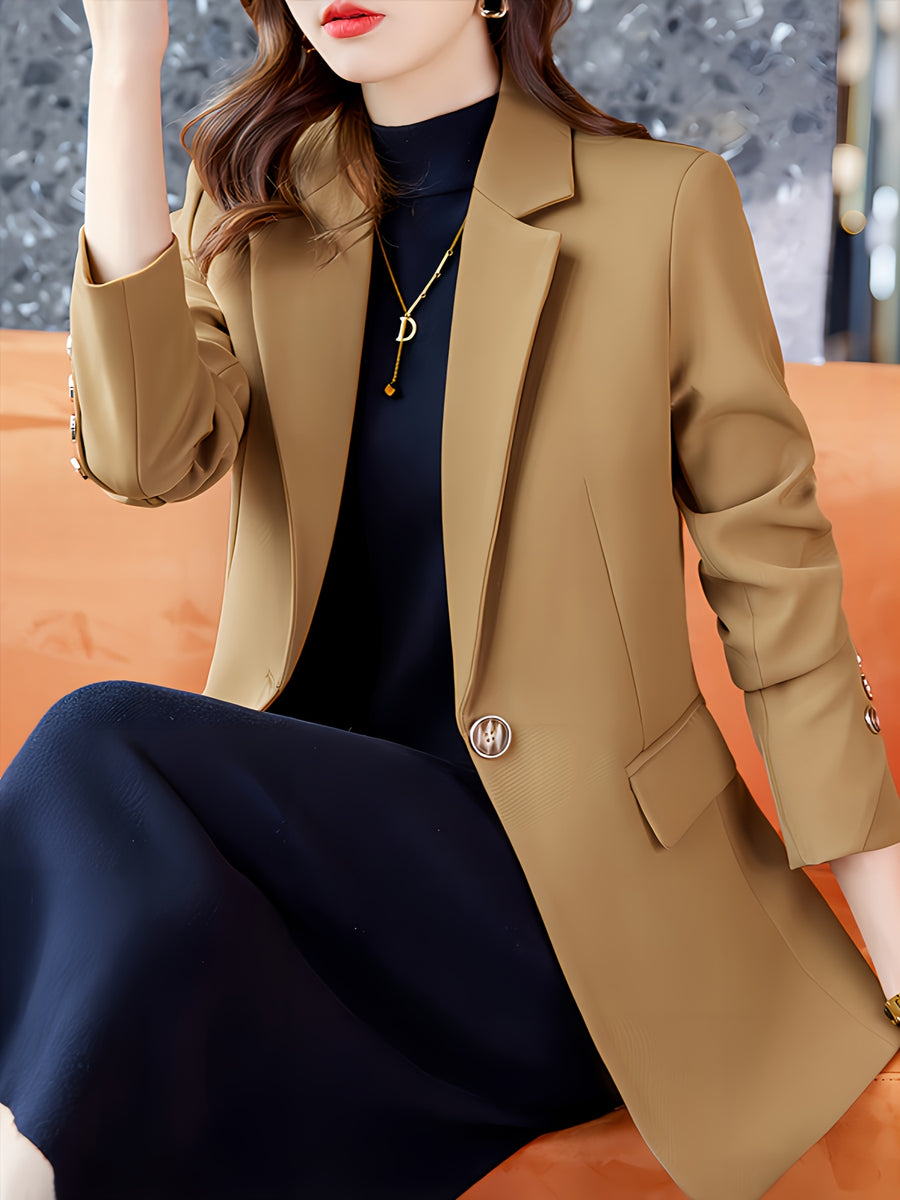 Chic High-End Women'S Clothing Women'S Clothing Autumn Winter Formal Top Women'S Fashion Temperament Style Spring Autumn Work Leisure - Khaki