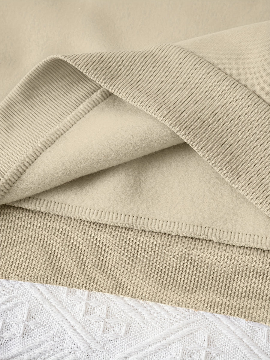 Letter Print Hooded Sweatshirt for Autumn And Winter, Women'S Clothing - Apricot
