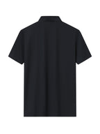 Classic Solid Color Short-Sleeve Men'S Polo Shirt, Home Casual Shirt - Navy Color