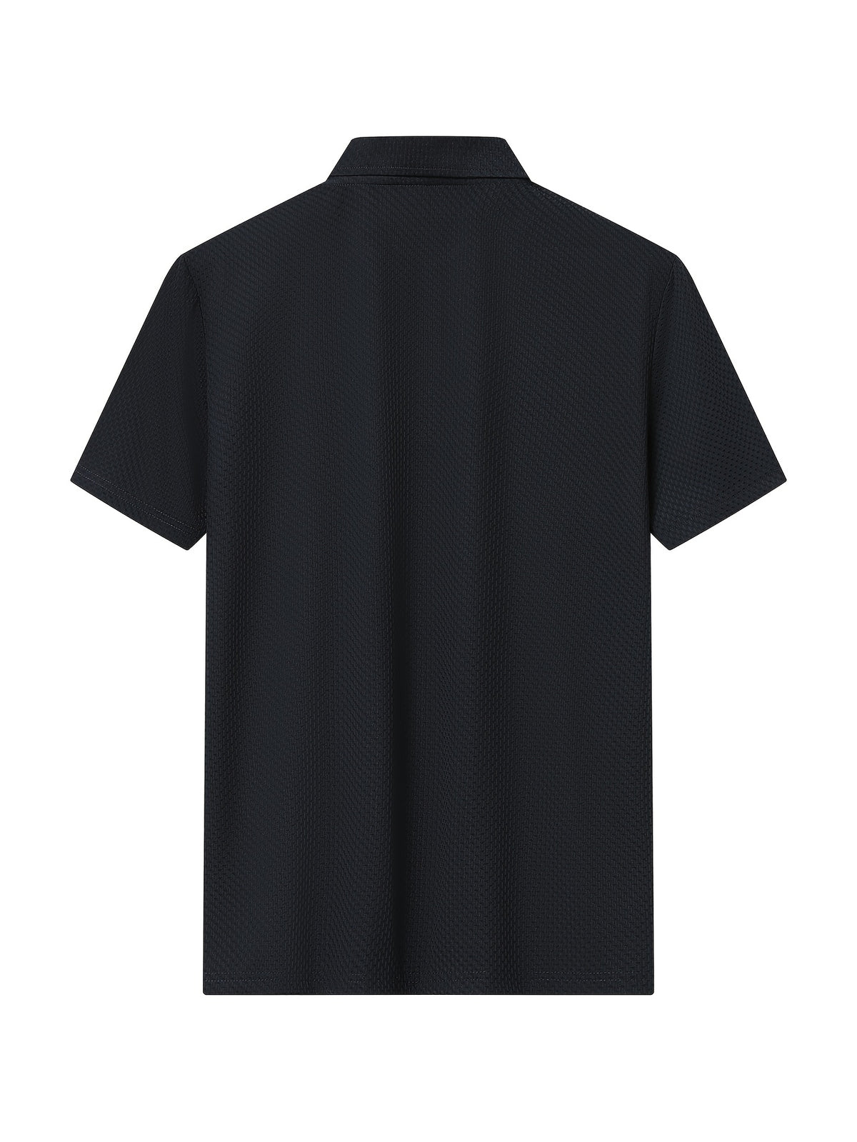 Classic Solid Color Short-Sleeve Men'S Polo Shirt, Home Casual Shirt - Navy Color
