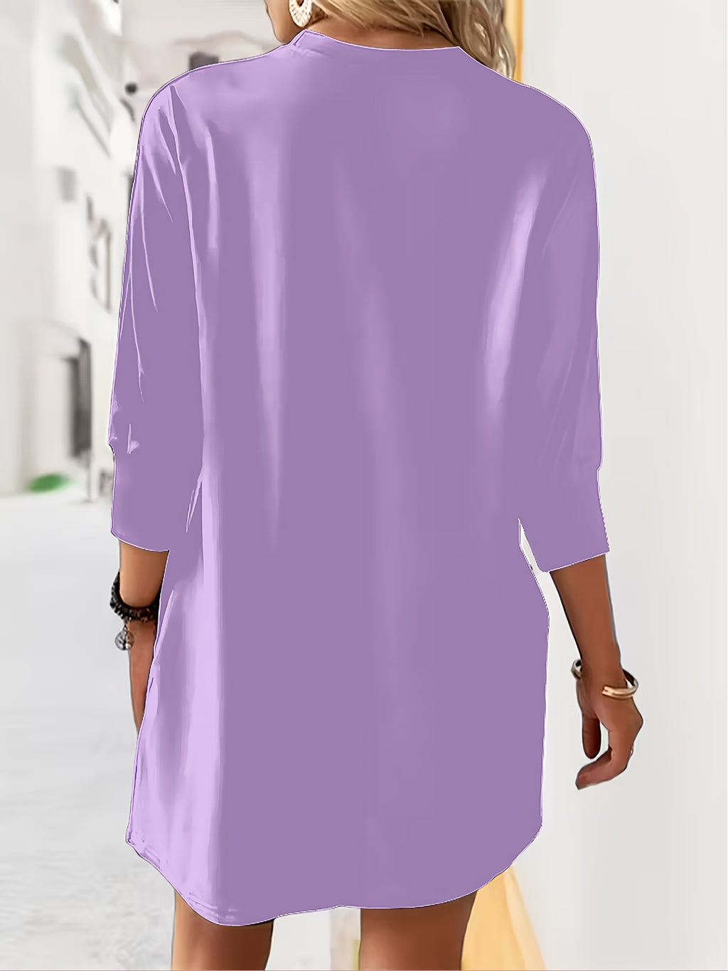 Women'S Fashion Dress - Light Purple