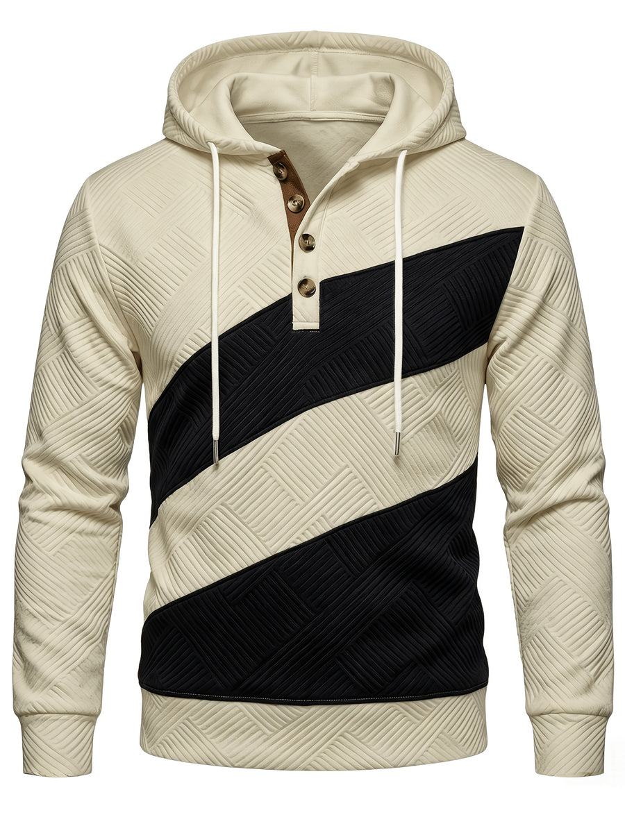 3pcs Value Pc - Heavyweight Fabric, Spring/Autumn Long Sleeve Shirt - Suitable for Street Style, the Perfect Gift Choice - Khaki+white+black