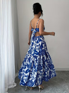 Women's Elegant Casual Camisole Dress - Blue