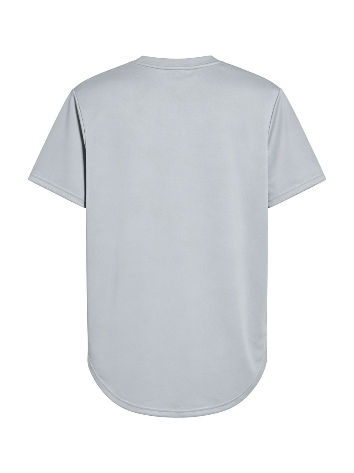 Men'S Longline T-Shirt with Trendy Street Style, Soft And Breathable, 100% Polyester, Bold Colorful Printed Design, Crew Neck, Short-Sleeve Summer Shirt, T-Shirt - Grey