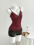 Women'S Polka Dot Decorative Casual Vest, Suitable for Daily Wear And Vacation - Mixed colors