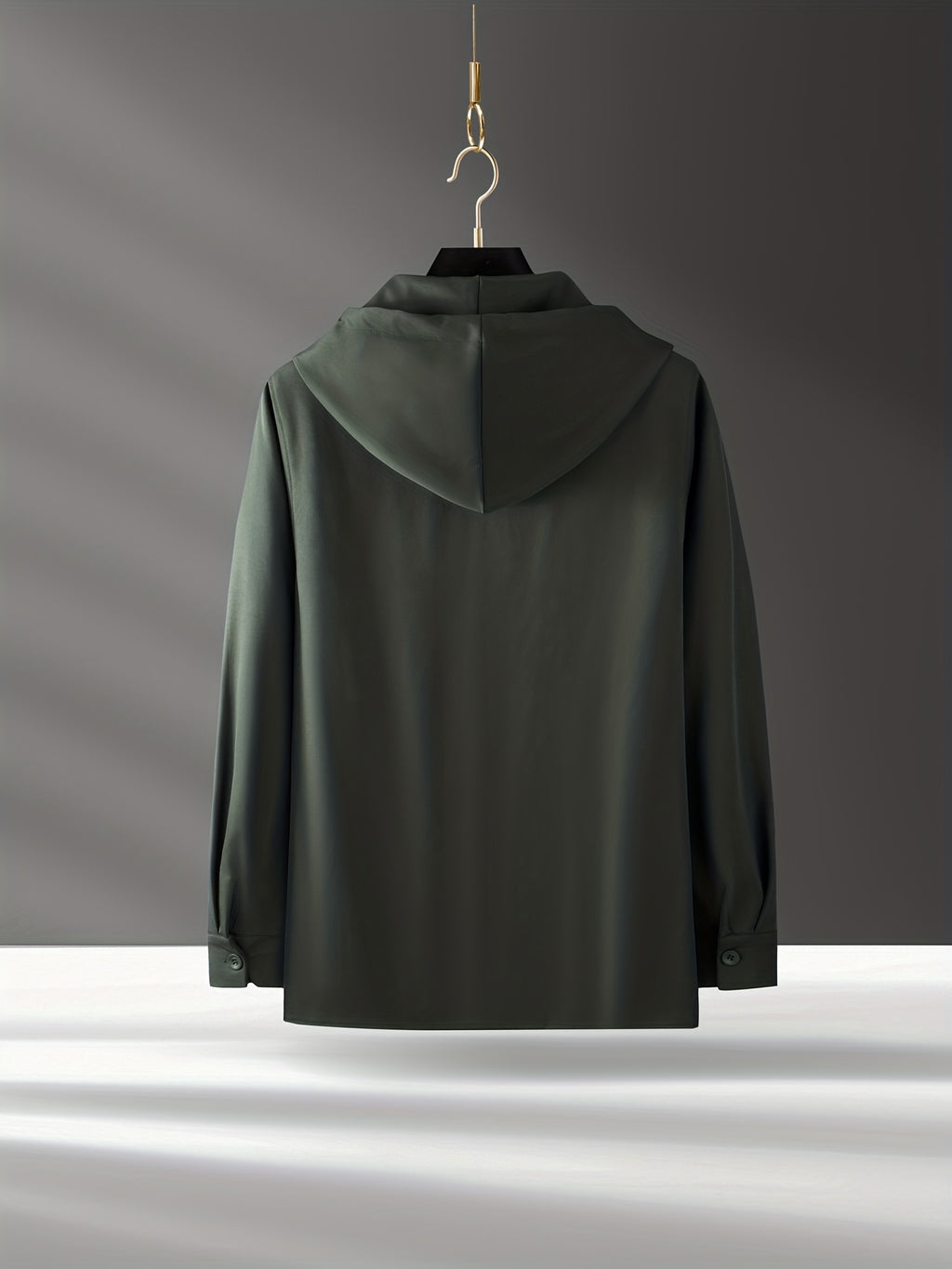 Men'S Fashion Casual Button-Up Olive Green Jacket - fern green
