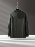 Men'S Fashion Casual Button-Up Olive Green Jacket - fern green