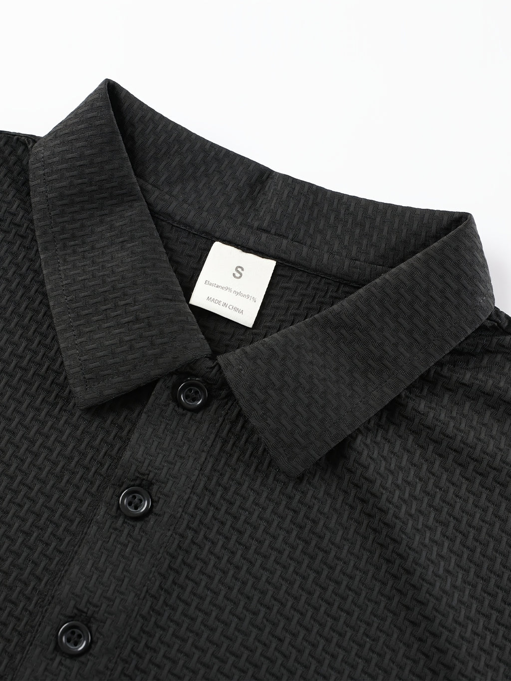 Classic Solid Color Short-Sleeve Men'S Polo Shirt, Home Casual Shirt - Black