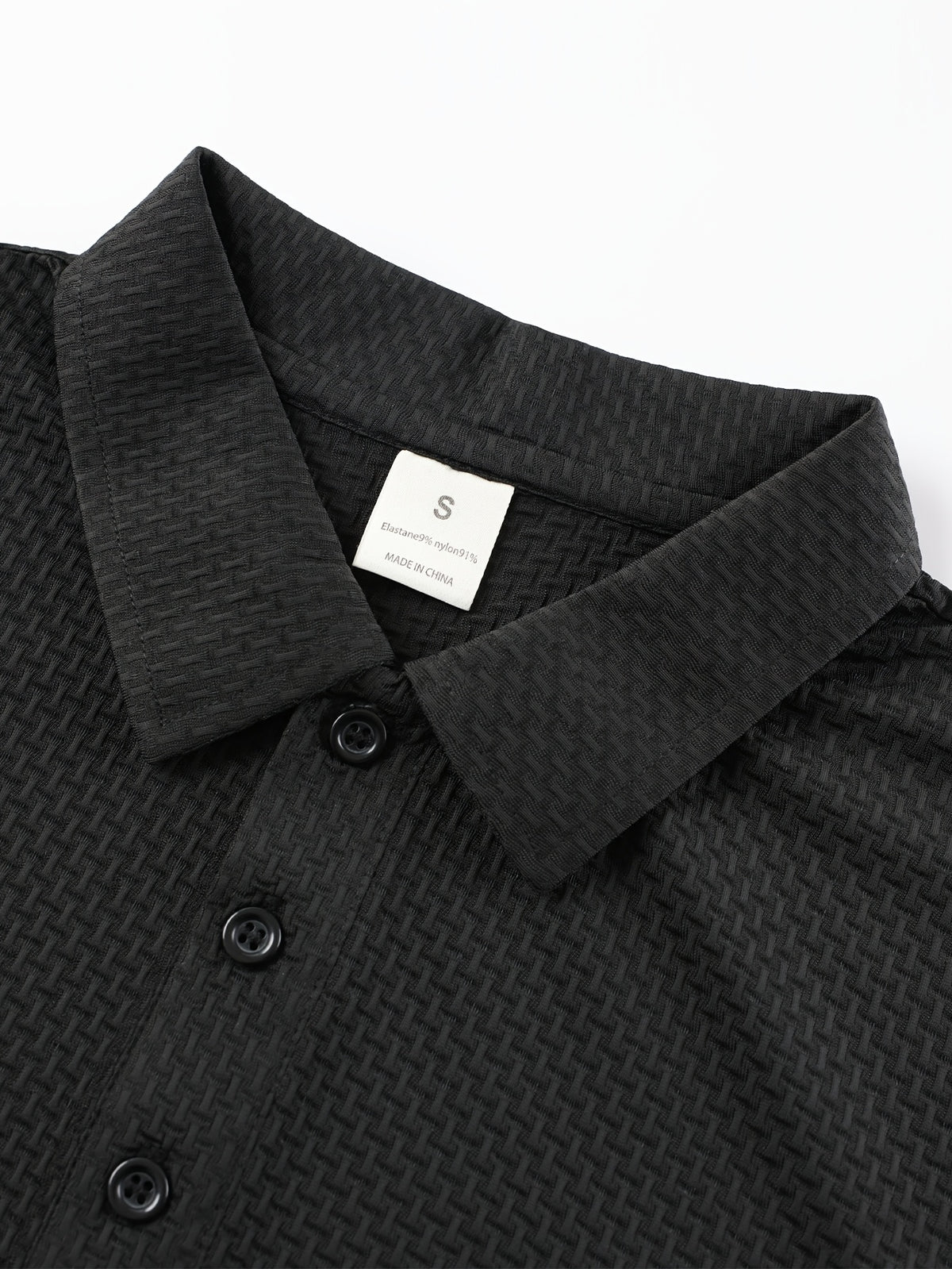 Classic Solid Color Short-Sleeve Men'S Polo Shirt, Home Casual Shirt - Black