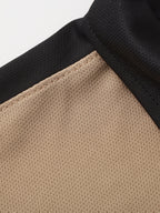 Men'S Casual Sports Solid Polo Shirt with Short Sleeves - Khaki