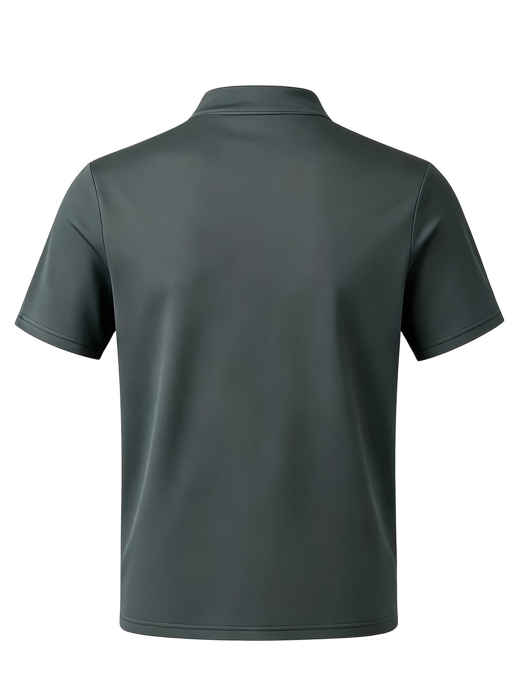 Men'S New Summer Fashion Polo Casual Breathable Comfortable Business T-Shirt Polo Shirt Stand-Up Collar Polo Shirt - Dark Gray