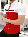 Fashionable and Minimalist Men's Shirt, 3D Printed Men's Summer New Short-Sleeve Shirt - Mixed colors