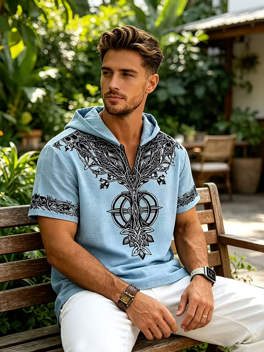 A Summer Essential with a Relaxed Fit, Versatile for Daily Wear, Suitable for Both Commuting and Casual Occasions - Light Blue