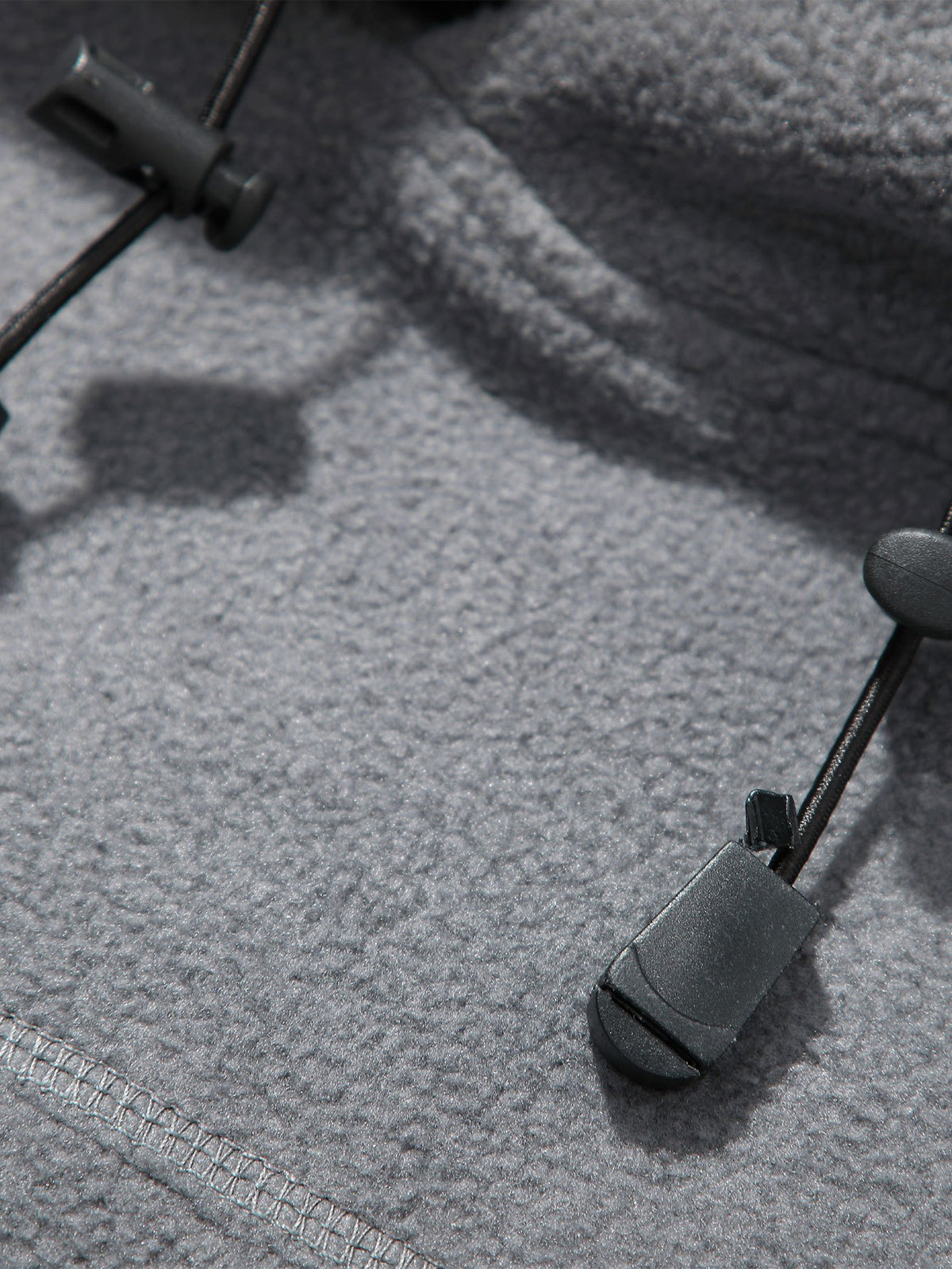 Men's Polar Fleece Tactical Hoodie, Long Sleeve Pullover Hooded Sweatshirt with Multi Zipper Pockets, Casual Outdoor Warm Hooded Top for Daily Hiking Travel - Grey