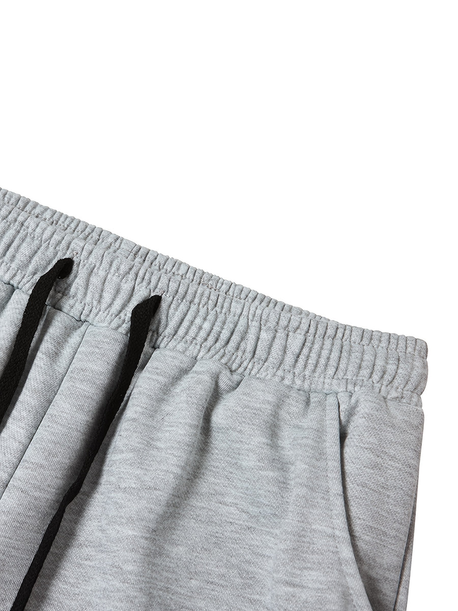 Women'S Athletic Casual Color-Block Pants, Side Stripe Patchwork Wide-Leg Trousers, Suitable for Running, Fitness, And All-Casual Occasions - Light Grey