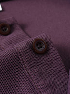 Golf Logo Premium Men'S Casual Polo Shirt, Light Luxury Lapel Long Sleeve, Versatile Fit, Comfortable Fabric, Non-Iron, Suitable for Business Casual Outfits, Men'S Top - Purple