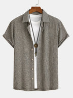 Men'S Casual Checkered Button Shirt Wrinkle Resistant Breathable Lightweight for Daily Vacation Outdoor - Mixed colors