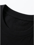 Fun English Front and Back Print, Summer Men's Pure Cotton Crew Neck Casual T-Shirt, Men's Fashion Short Sleeve, Men's Trendy Top, Loose Half-Sleeve, Comfortable, Daily, Commuting, Vacation, Premium, Couple's Style, Student Budget, Holiday - Black