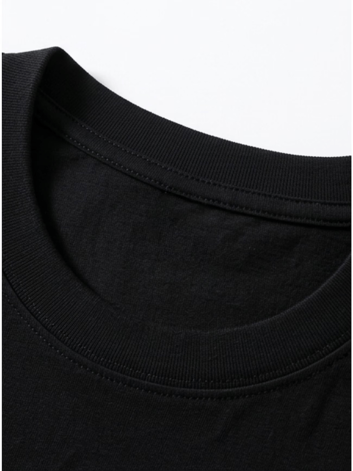 Fun English Front and Back Print, Summer Men's Pure Cotton Crew Neck Casual T-Shirt, Men's Fashion Short Sleeve, Men's Trendy Top, Loose Half-Sleeve, Comfortable, Daily, Commuting, Vacation, Premium, Couple's Style, Student Budget, Holiday - Black