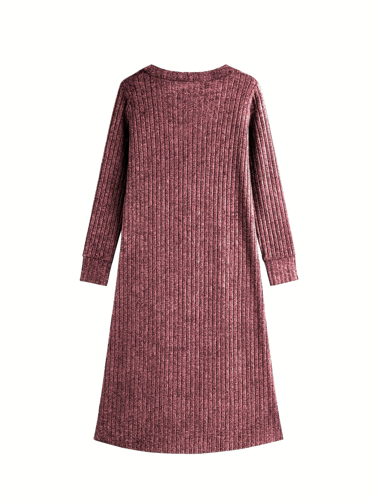 Plus Size - Plus Size - Women'S Fashion Plus Size Spring/Autumn New Versatile Long Outerwear - Burgundy