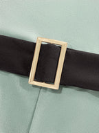 Autumn New Jumpsuit Elegant Slim Fit Contrast Design with Belt Suitable for Daily And Work Wear ASD1 - Light Green
