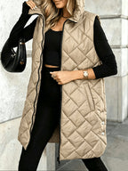 Women'S Casual Vest Jacket - Khaki