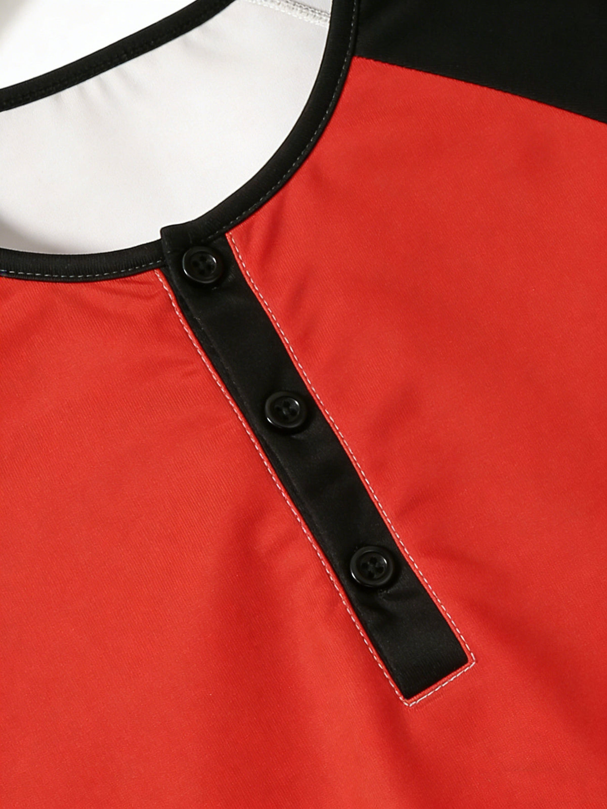 9pcs Set of High-Value, Cost-Effective Henley Shirts, Comfortable And Skin-Friendly, Easy And High-End, Breathable And Sweat-Absorbent, Suitable for Fitness, Versatile, Classic And Luxurious, Perfect for Everyday Casual Wear - Red