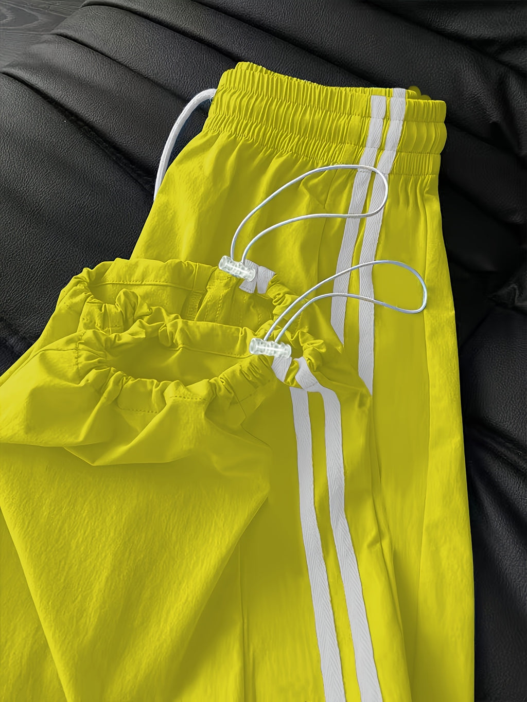 New High-Waisted Loose Ankle-Fit Quick-Dry Long Pants - Yellow