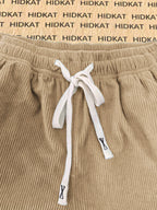 Women'S New Casual Corduroy Shorts, Waist Drawstring, Summer Thin Fashion Shorts Suitable for Daily Leisure, Wear - Apricot