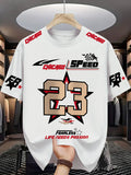 Chicago Speed 93 Fearless Men'S Round Neck T-Shirt -- Lifestyle And Performance Inspired - White