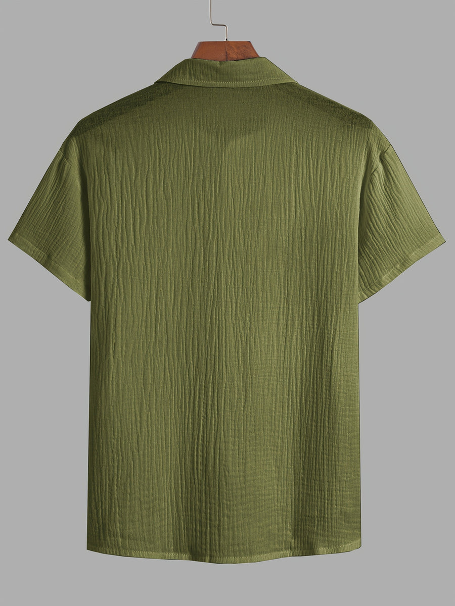 Men's Casual Shirt - Olive Green