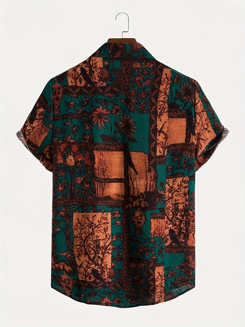 Men's Casual Printed Pattern Shirt - Multicolor