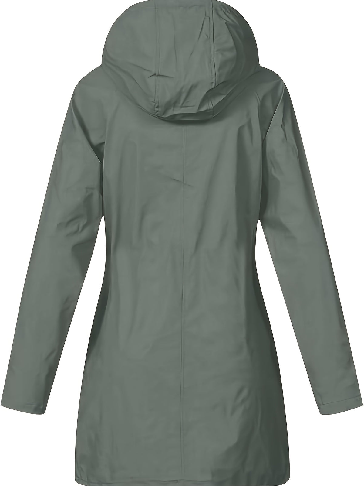 Women's jacket hooded lightweight outdoor long hooded windbreaker - Dark Gray