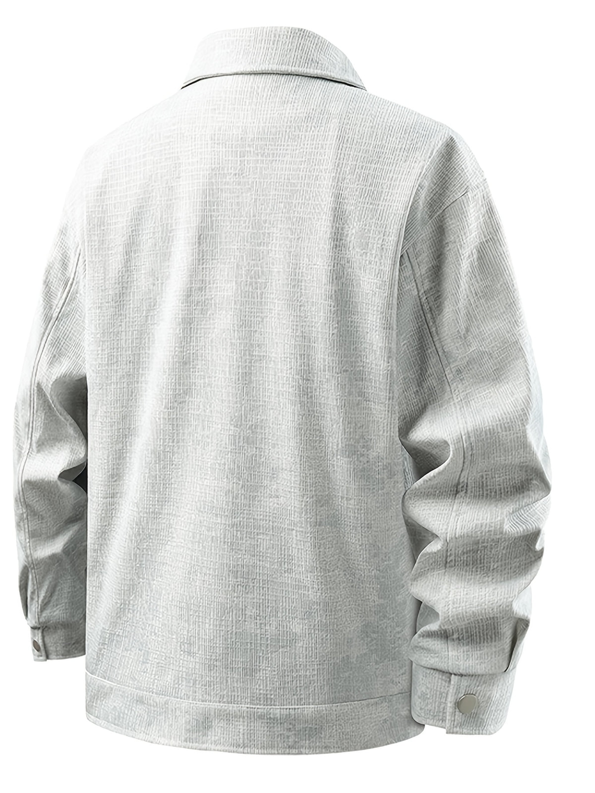 Men'S Lightweight Casual Jacket with Button-Front Closure - Lapel Design, Light Business Style Distressed Fashion Coat, Elegant Outerwear, 100% Polyester - Non-Shrinkable Fabric, Easy Care Material, Machine Washable, Office Appropriate - Beige gray