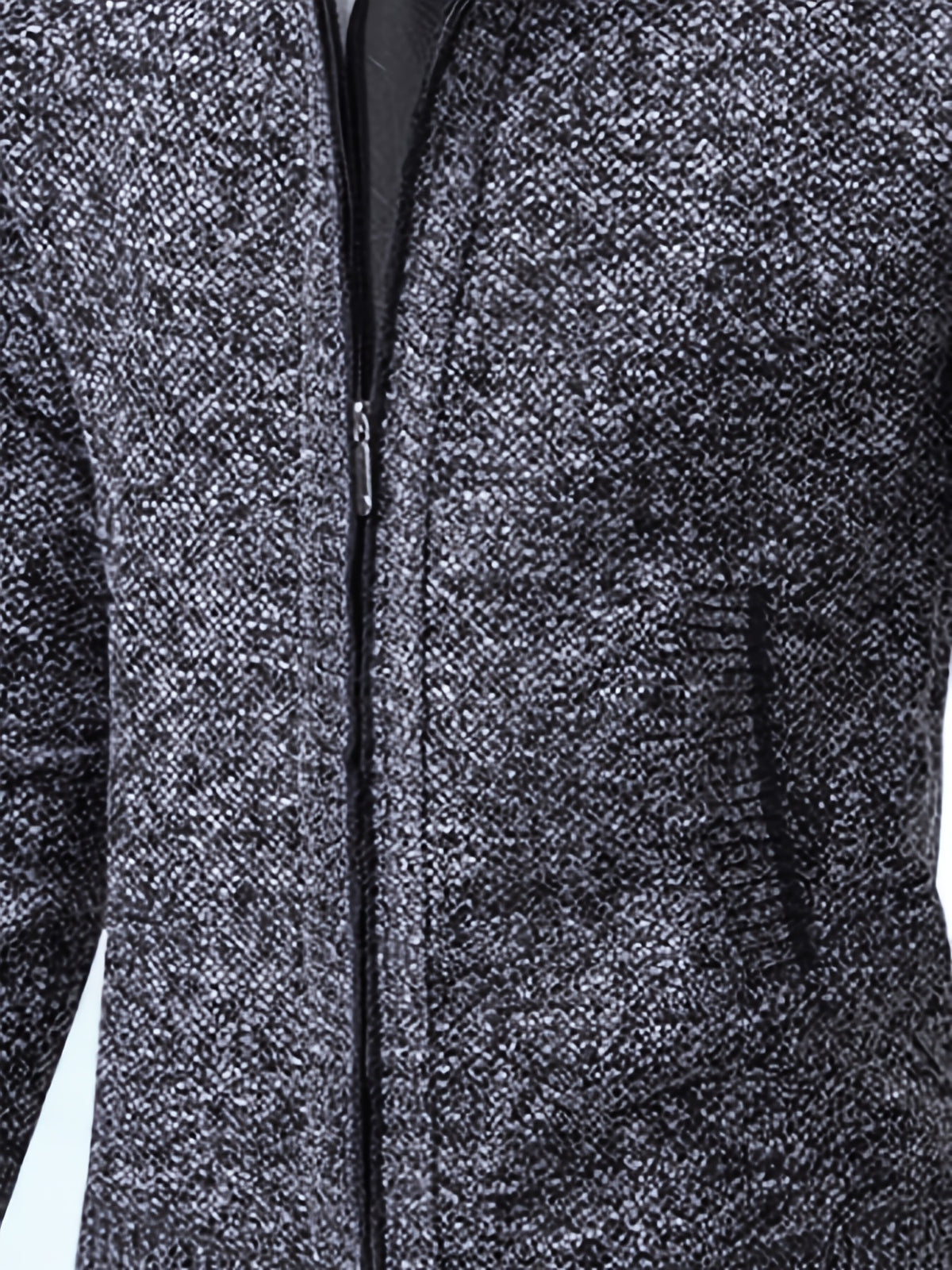 Single Casual Knitted Jacket with Stand-Up Collar And Smooth Zipper, Comfortable And Loose Retro Style, Versatile And Durable for Upper Body. (Includes Jacket) - Dark Gray