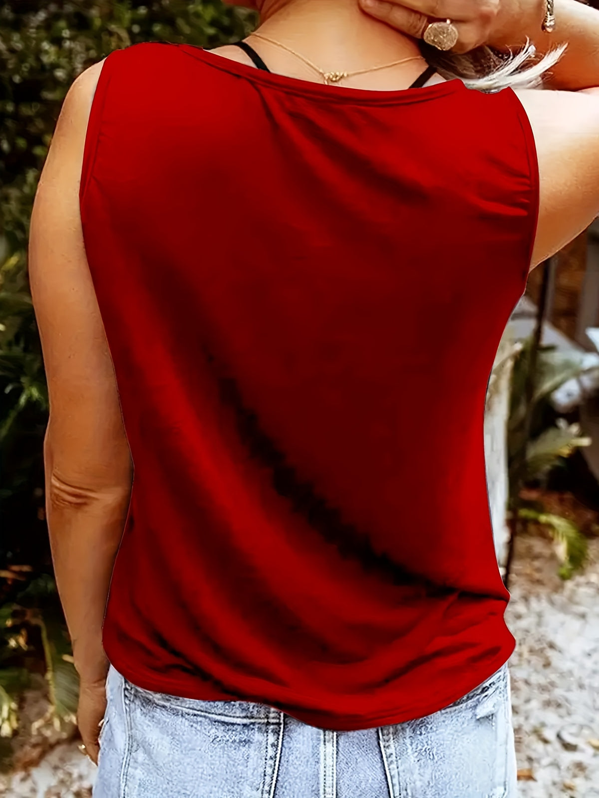 Women'S Casual Tank Top - Red