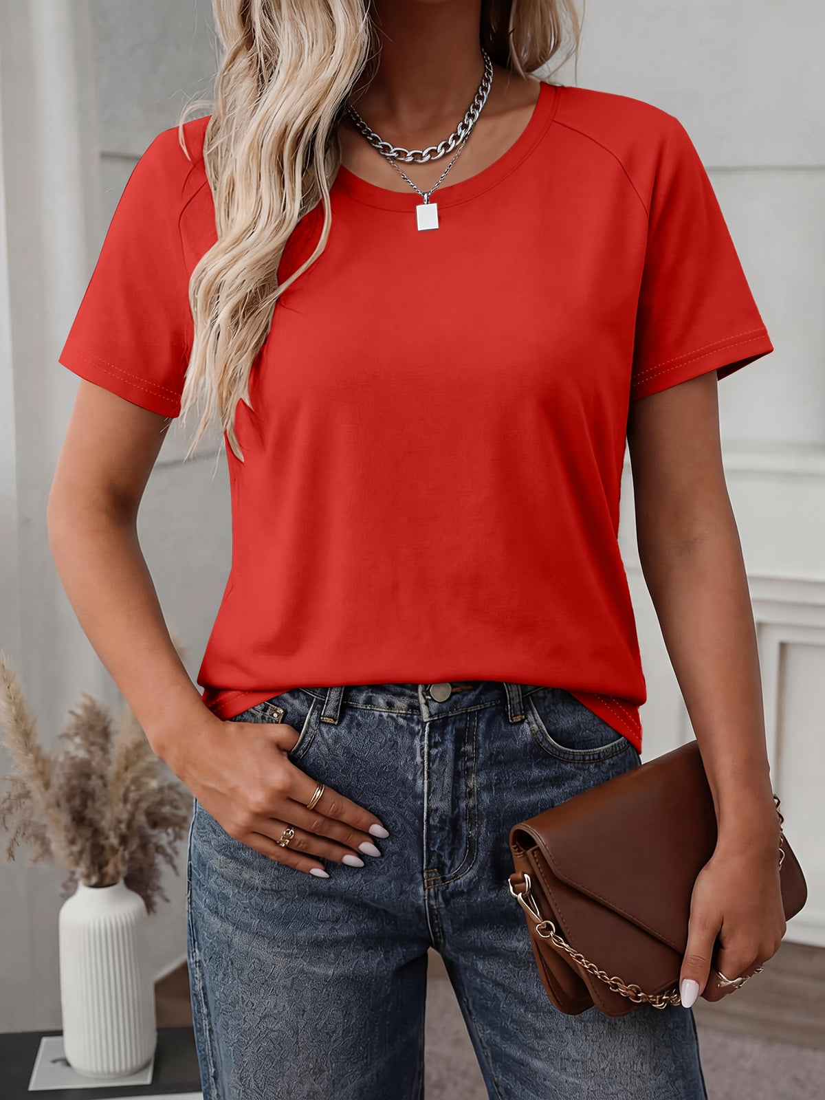 Women's Sexy Backless Careful Machine, Printed with Cat Butterfly Plush Print Pattern, Semi Transparent Round Neck T-shirt, Breathable Mesh Fabric, Suitable for All Seasons, Suitable for Casual and Formal Wear - Red