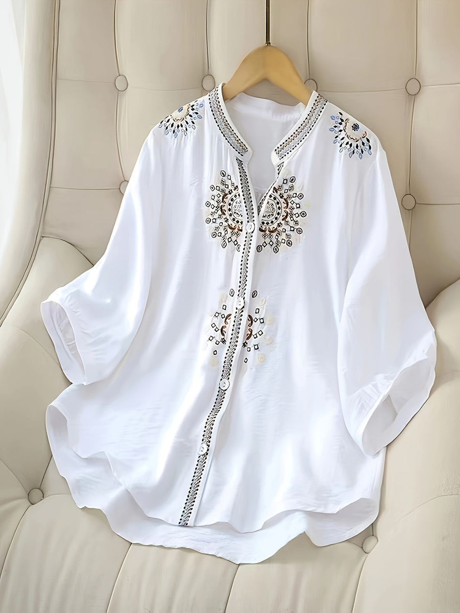 Fashion Short Sleeve Shirt - White