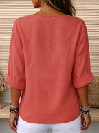 Women'S Solid Color Casual Fashion Daily Shirt ZLLZ - Red