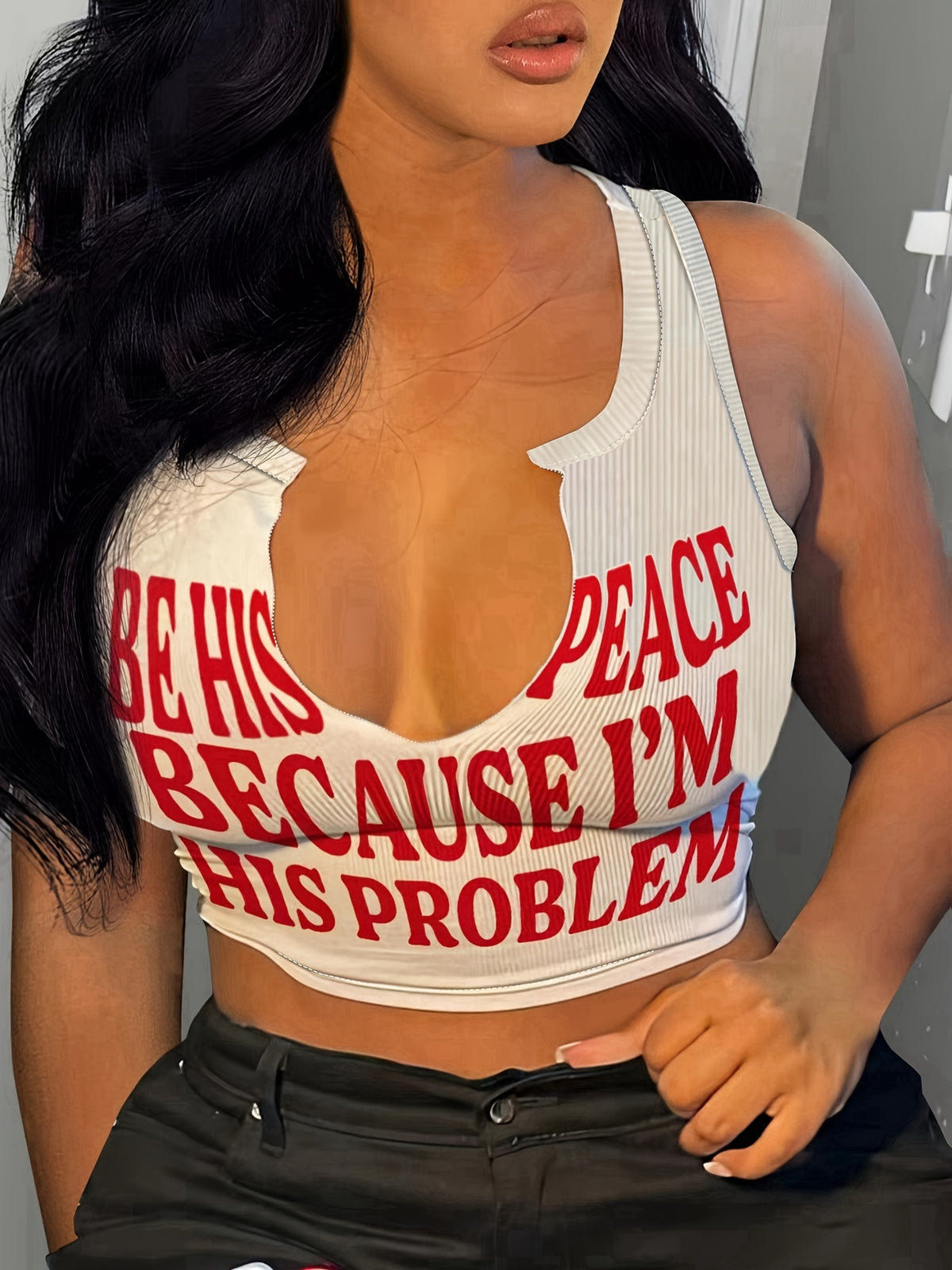 Women'S Hot Stamping Short-Sleeved Tight T-Shirt - Milky