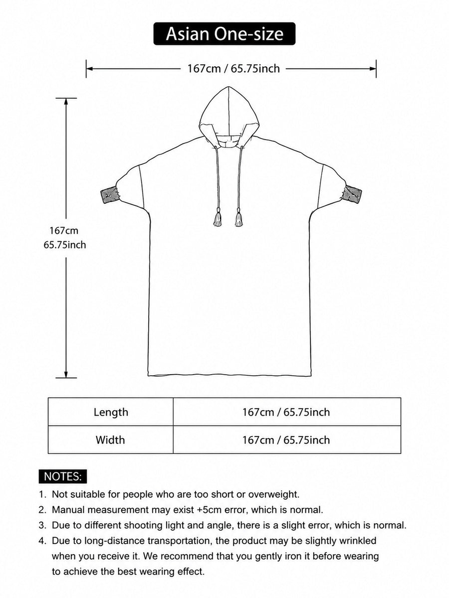 FONSAF - Women'S Hooded Robe - Long Dress in Muslim Style with Adjustable Drawstring Hood; Loose And Comfortable Fit; Ideal for Ramadan Or Eid - Peach