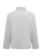 Men'S Autumn Winter New Fleece Lined Stand Collar Zipper Jacket, CAT Letter Print Long Sleeve Jacket, Multi-Pocket Design Casual Commute Trendy Top - Light Gray 1