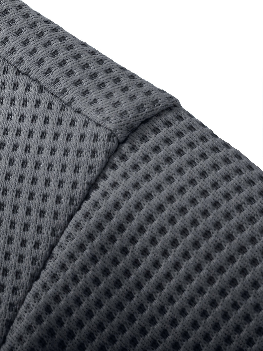JEEP Men's Summer Waffle Knit 2-in-1 Look Short Sleeve T-Shirt - Medium Grey