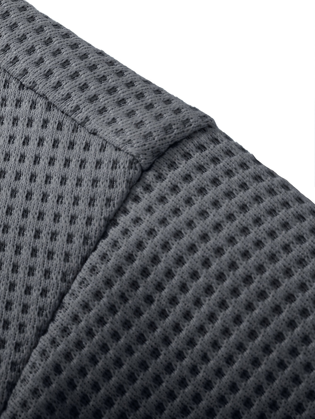 JEEP Men's Summer Waffle Knit 2-in-1 Look Short Sleeve T-Shirt - Medium Grey