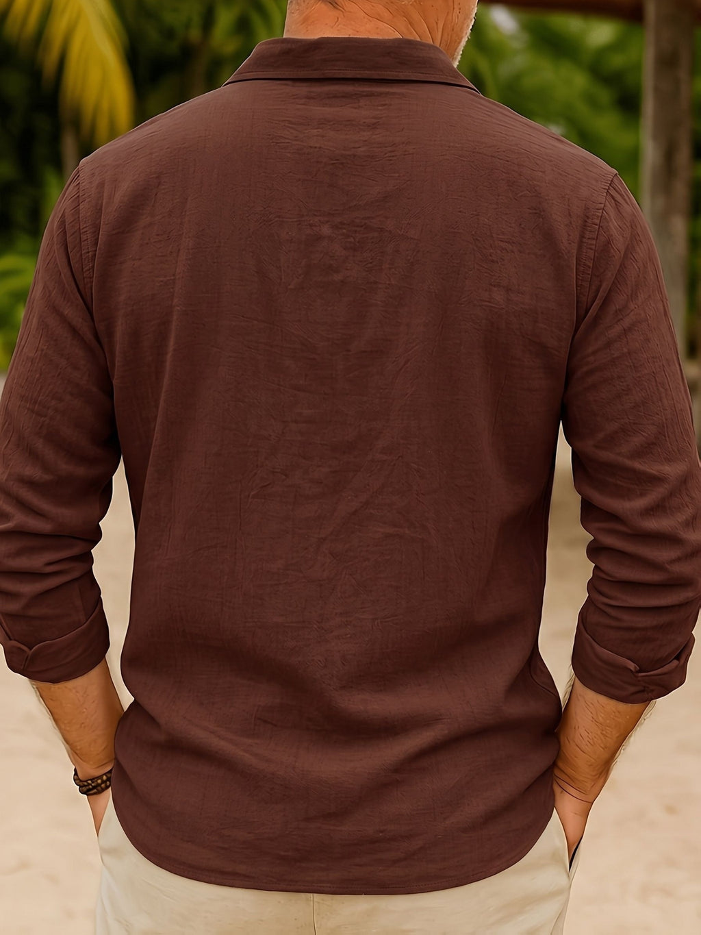 Men's Casual Shirt - Dark Brown