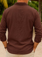 Men's Casual Shirt - Dark Brown