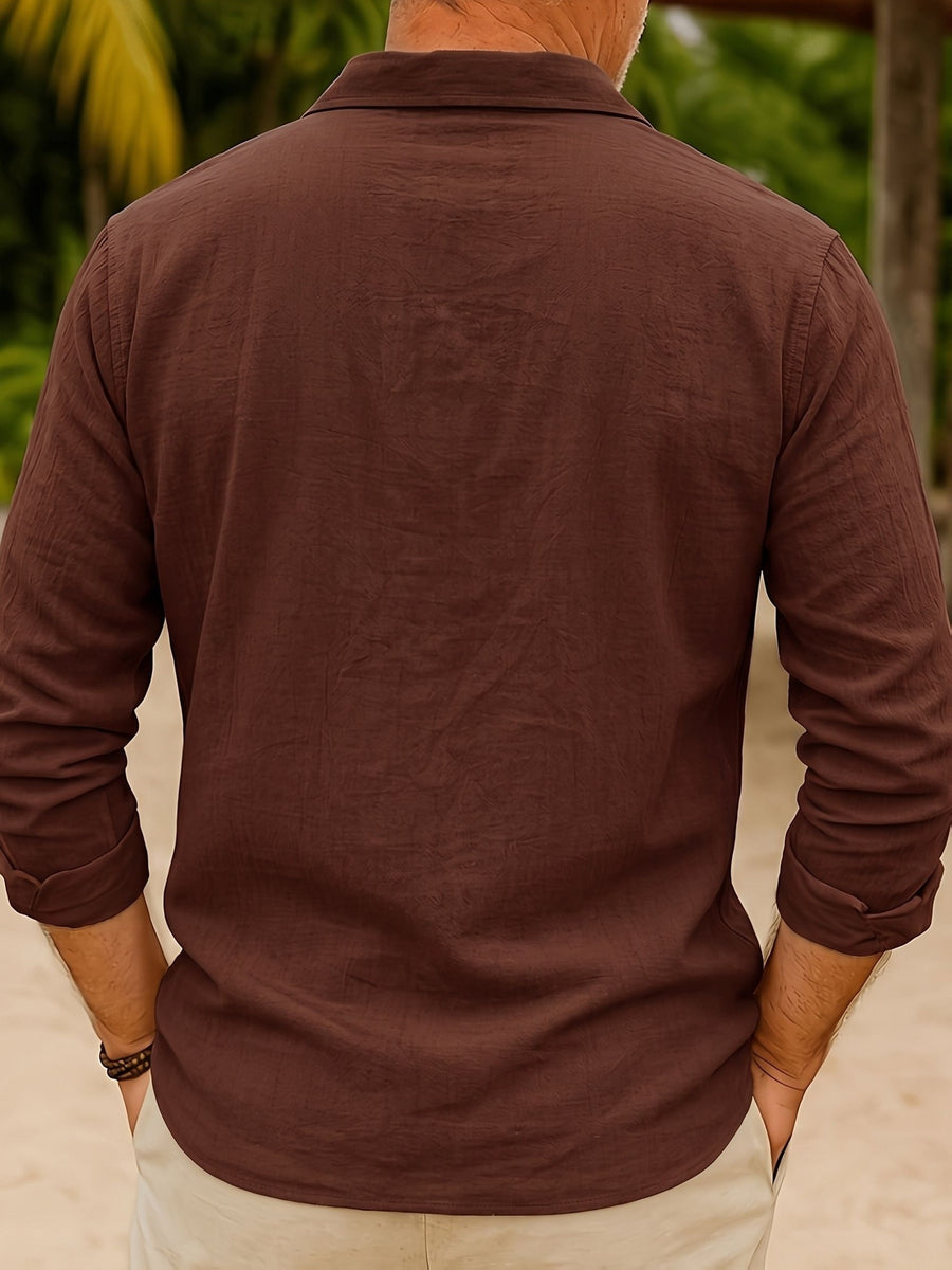 Men's Casual Shirt - Dark Brown