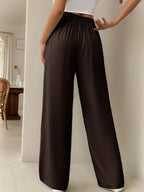 Drawstring Women'S Long Pants - Coffee Color