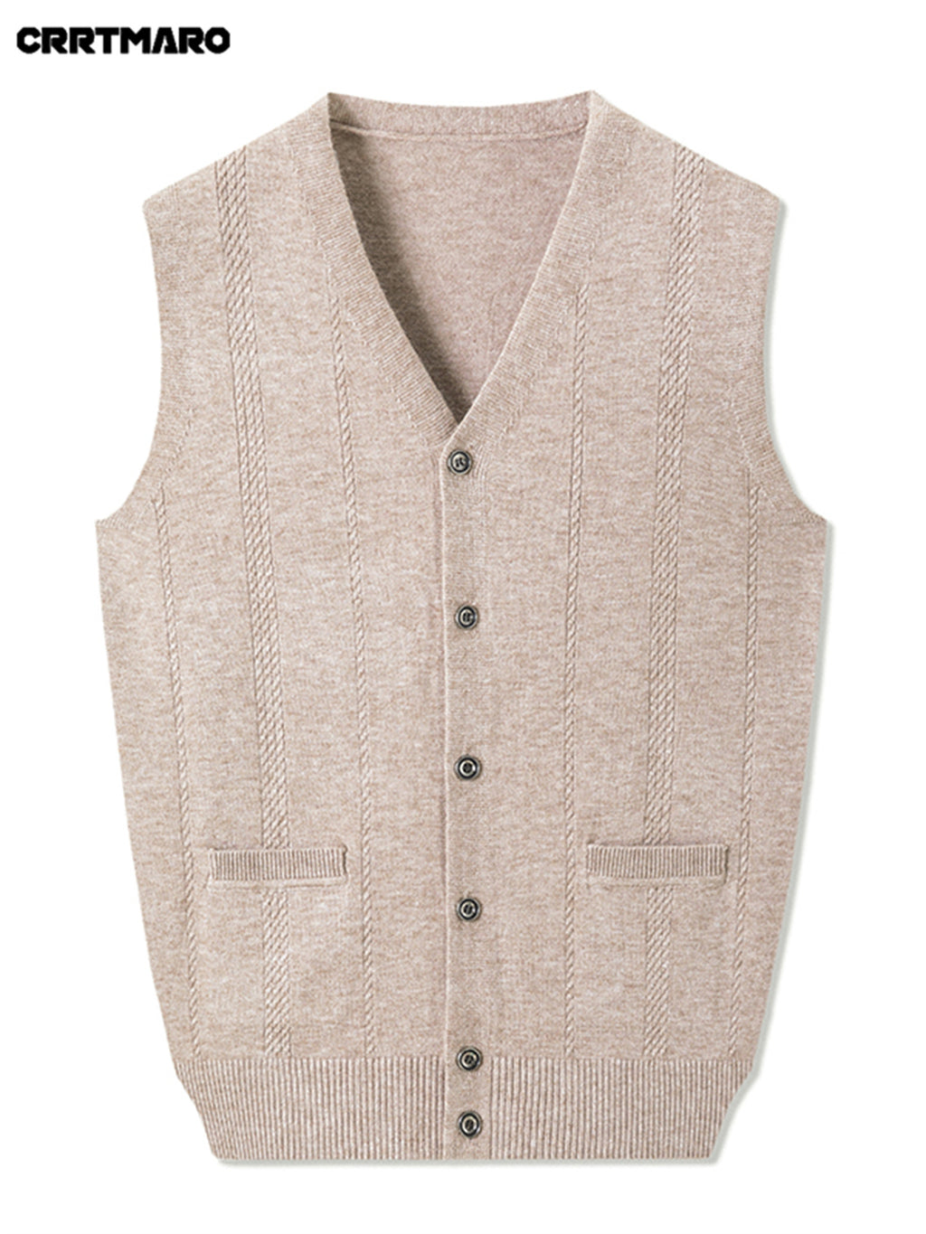 Men'S Thick Knit Cardigan, Warm Casual Layering Top for Fall And Winter - Camel