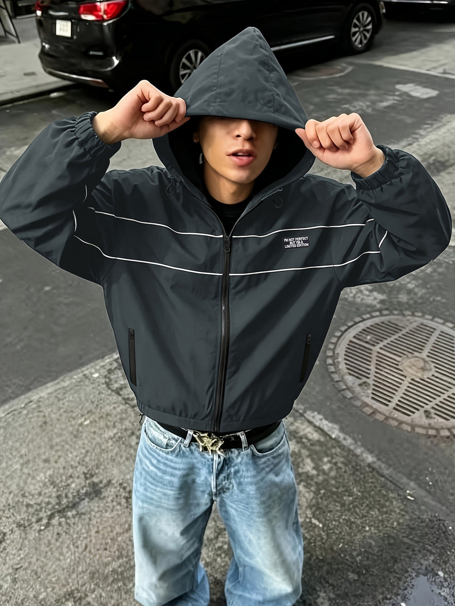 Men'S New Top Jacket All-Match Trendy Comfortable Outdoor Sports Travel High Street Fashion Easy Good-Looking Loose Jacket - Dark Gray